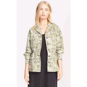 ATM Anthony Thomas Mellillo Camo Field Jacket Army Green Cotton Womens Large